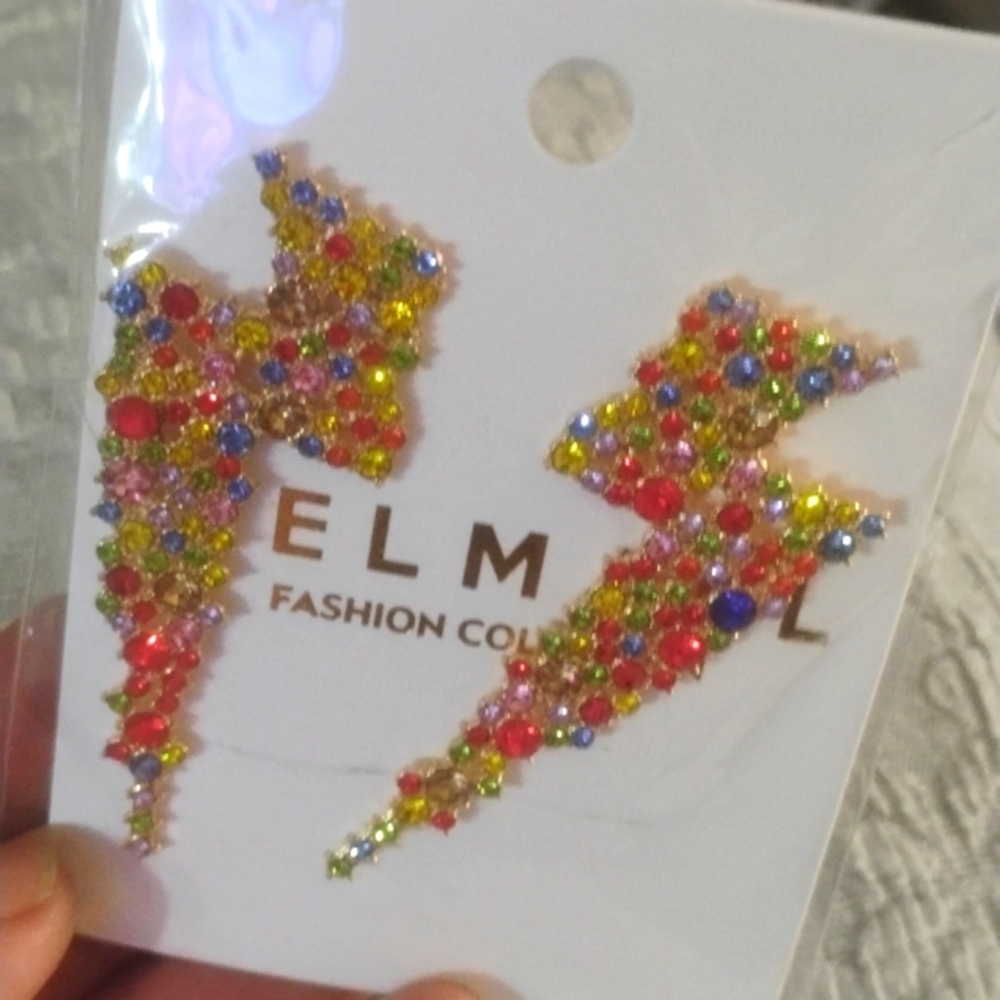 Vibrant Red and Blue Statement Earrings